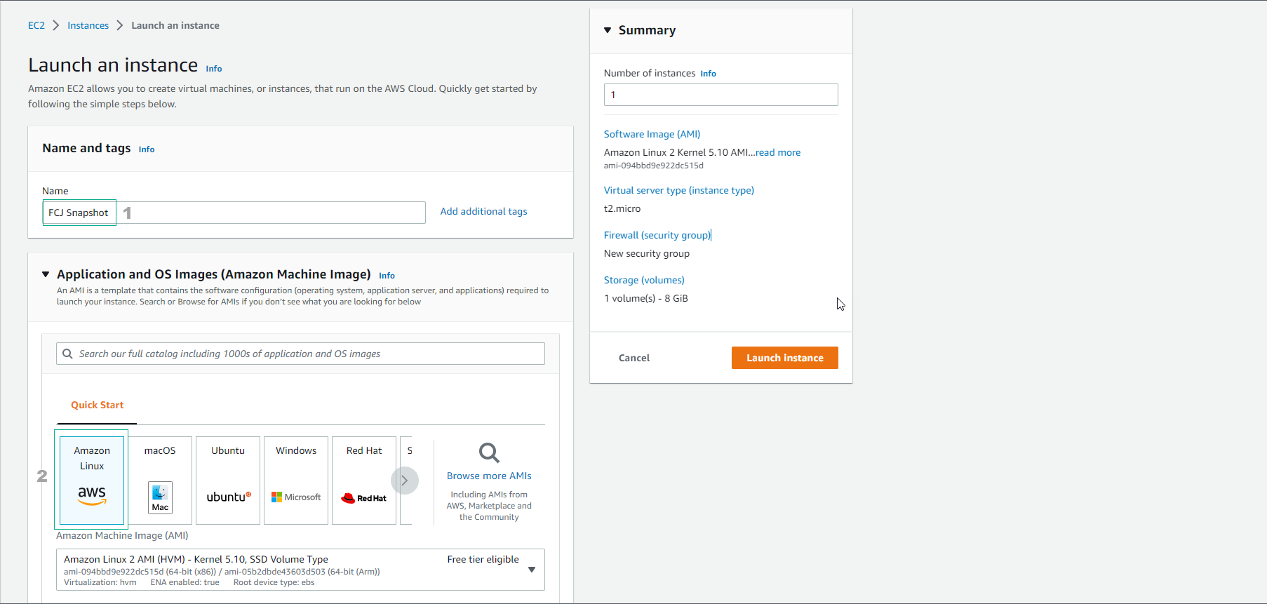 Launch EC2